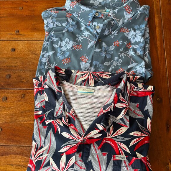 Lot of two 4XT men's shirts, Columbia & Roundtree & Yorke Performance - Picture 1 of 3